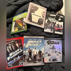 Fast and furious dvd collection 6 total DVDs